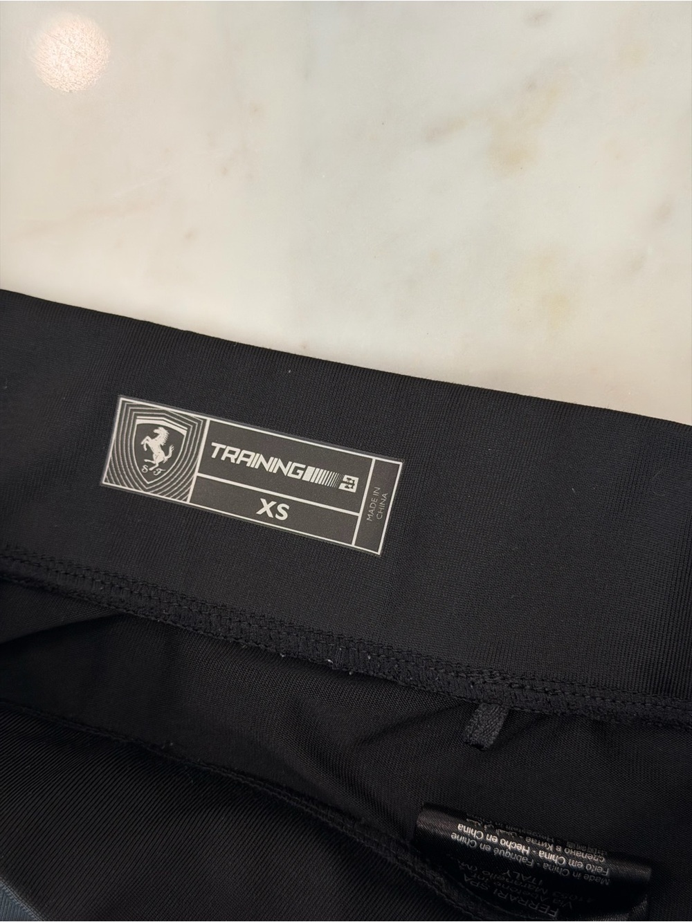 Authentic Ferrari Training Black Leggings & Cropped Top Set XS - Picture 6 of 10
